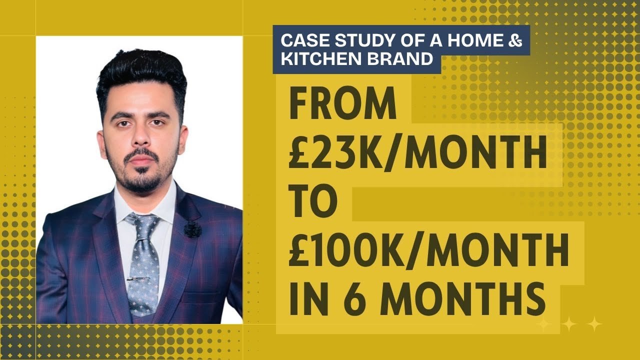 Case study thumbnail: home and kitchen brand, from £23K per month to £100K per month in 6 months